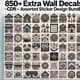 850+ Extra Wall Decals - CDR Assorted Sticker Design Bundle - Premium Vinyl Sticker Collection for Home Decor and Creative Projects 6