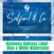 Business Address Label Blue & White Watercolor - Elegant Shipping & Retail Label Templates for Professional Branding 4
