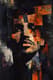 Moody Abstract Male Portrait with Sharp Tones - Expressive Abstract Portrait Art for Creative Projects and Visual Storytelling 6