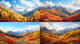 Autumn Mountain Scene - Serene Sunlit Mountain Landscape Art for Creative Decor and Visual Projects 4