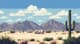 Desert Scene with Dunes & Cacti Pixel - Vibrant Pixel Art Landscape for Creative Projects and Game Design 5
