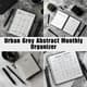 Urban Grey Abstract Monthly Organizer - Stylish Daily & Weekly Planner for Efficient Personal and Professional Time Management 1