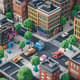 Urban City Block Isometric 3D - Detailed Isometric 3D Render for Architects and Designers 6