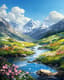 Spring River Flow - Serene Landscape Art for Tranquil Spaces and Creative Decor 6