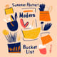 Summer Abstract Modern Bucket List - Contemporary Goal Planner for Visionary Organizers and Achievers 4