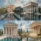 Olympian Echo Marble Pantheon Concept Art - Majestic Architectural Visualization for Designers and Creatives 3