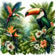 Jungle Birds & Tropics Laptop Skins - Vibrant Tropical Laptop Skins for Personal and Professional Style 4