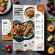Restaurant Menu Trifold Brochure - Editable Food Flyer PSD - Modern Marketing Template for Restaurants and Food Businesses 1