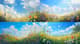 Sun-Drenched Meadow - Serene Summer Landscape Art for Tranquil Home and Office Decor 4