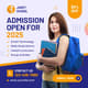 Minimal School Admission Post - Blue & Orange Instagram - Clean Educational Admission Template for Schools and Academics 5