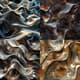Digital Abstract Metallic Sheen Patterns - Premium Abstract Art with Reflective Metallic Textures for Creative Projects 5
