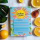 Sunshine Summer Weekly Schedule - Vibrant Weekly Planner for Streamlined Summer Productivity and Personal Organization 5