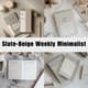 Slate-Beige Weekly Minimalist - Elegant Weekly Planner for Organized and Focused Productivity 1