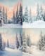 Snowy Winter Landscape with Pine Trees - Calm Cold Scene - Serene Nature Wall Art for Tranquil Home Decor and Relaxing Spaces 4