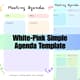 White Pink Simple Agenda Template - Clean, Professional Meeting Slides for Business Communication and Presentations 5