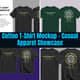 Cotton T-Shirt Mockup Casual Apparel Showcase - Realistic Casual Wear Presentation for Designers and Brands 1