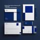 Modern Blue Squares Stationery Kit - Corporate Card Templates for Professional Branding and Business Identity 1