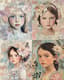Young Girl Collage Portrait with Floral Patterns - Artistic Portrait Collage for Creative Projects and Visual Storytelling 6