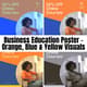 Business Education Poster - Orange, Blue & Yellow Visuals - Vibrant Training Poster Templates for Business Learning & Professional Development 3