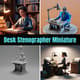 Desk Stenographer Miniature - Detailed 3D Printing Model for Creative Tech Projects and Collectors 6