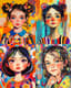 Playful Contemporary Portrait of a Young Girl - Vibrant Modern Portrait Art for Personal and Commercial Projects 1