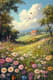 Spring Meadow Scene - Serene Rural Landscape Art for Timeless Nature Decor and Creative Projects 5