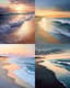 Sunrise Beach Serenity - Tranquil Seascape Landscape Art for Relaxing Spaces and Creative Decor 4