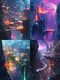 Alien Cityscape - Futuristic Sci-Fi Digital Art for Visionary Creators and Space-Themed Projects 3