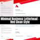Minimal Business Letterhead Red Clean Style - Sleek Office Templates for Professional Brand Identity and Efficient Document Design 3