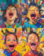 Vibrant Clashing Colors Expressionistic Portrait of a Child - Bold Expressionistic Portrait Art for Emotional and Artistic Projects 3