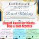 Elegant Award Certificate - Blue & Gold Accents - Professional Certificate Template for Education and Training Achievements 3