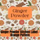 Ginger Powder Kitchen Label Orange Pattern - Stylish Food & Drink Packaging Templates for Commercial Use 6