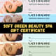 Soft Green Beauty Spa Gift Certificate - Elegant Virtual Certificate Template for Wellness and Spa Promotions 3