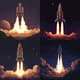 Spaceship Launch Pixel Animation - Retro Pixel Art Animation for Game Developers and Creative Projects 3