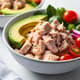 Tuna Bowl Delight Healthy Spoonful Close-Up - Cinematic Stock Food Video for Culinary Creators and Advertisers 1