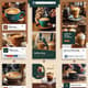 20+ Coffee Shop Facebook Banners - Café & Beverage Promotions - Modern BlueWave Ad Templates for Social Media Marketing 1