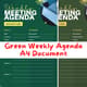 Green Weekly Agenda A4 Document - Professional Memo and Meeting Templates for Streamlined Business Communication 4