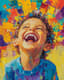 Joyful Laughing Child Portrait - Timeless Canvas Legacy Art for Emotional and Heartfelt Spaces 6