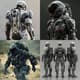 Synthoskin Vanguard - Adaptive Combat Exosuit Concept Art for Futuristic Robotics & Game Design 4