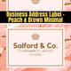 Business Address Label - Peach & Brown Minimal - Sleek Shipping & Retail Label Templates for Professional Branding 1