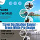 Travel Destination Banner Green White Pro Design - Sleek Marketing Template for Professional Campaigns and Brand Promotion 1