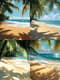 Serene Summer Beach - Tranquil Landscape Art for Relaxing Home and Office Decor 3