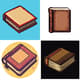 Classic Book Pixel Icon - Retro Pixel Art Avatar and Icon for Digital Creators and Game Developers 5