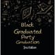 Black Gold Illustrated Graduation Party Invitation - Elegant Celebration Card for Memorable Graduation Events 6