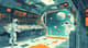 Crowded Space Station Pixel Interior - Immersive Pixel Art Scene for Game Developers and Digital Creators 5