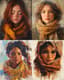 Impressionistic Portrait of a Woman with a Warm Scarf - Expressive Impressionist Portrait Art for Emotional and Timeless Home Decor 3