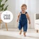 Toddler Walking in Jeans Romper - Cinematic Lifestyle Stock Video for Family & Children Projects 1