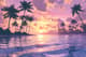 Tropical Island Dawn - Serene Sunrise Landscape Art for Calm and Inspiring Spaces 5