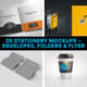 20 Stationery Mockups - Envelopes, Folders & Flyer - Premium Branding Presentation Templates for Designers and Marketers 1