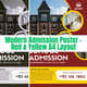 Modern Admission Poster Red Yellow A4 Layout - Vibrant School Enrollment Design for Educational Campaigns and Admissions Teams 1